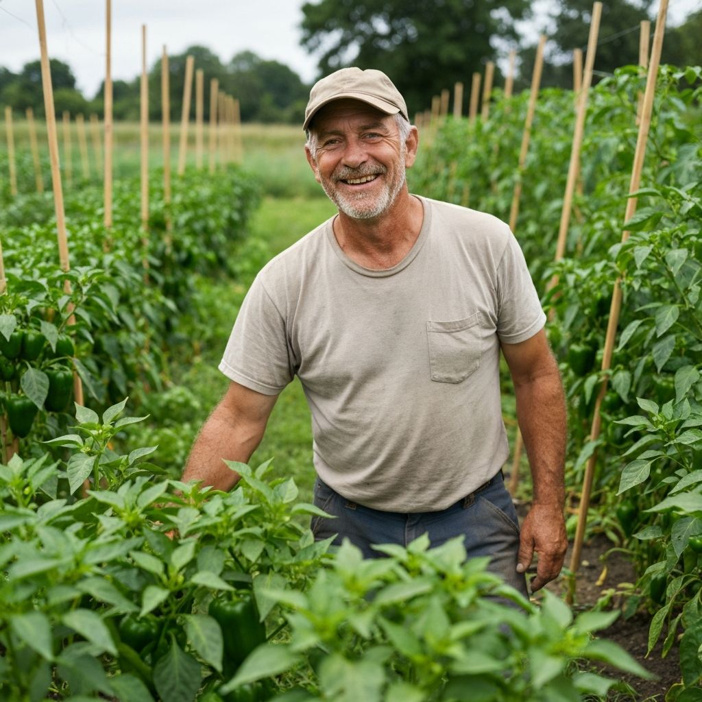The maker of Brutay's Relish in the garden